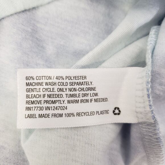 Original Use Womens T Shirt Size Large Blue Tie Dye Tee Short Sleeve Crew Neck - Picture 7 of 8